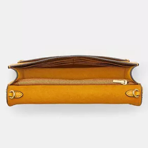 Coach Tabby Chain Clutch Braided Buttercup Leather CJ863 Crossbody Chain ORGPKG - Picture 12 of 14